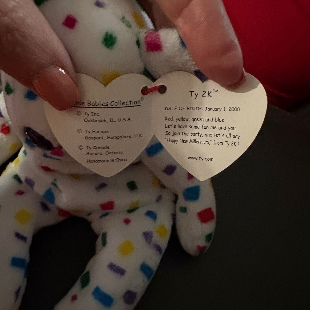 Ty Colorful Confetti Bear Plush